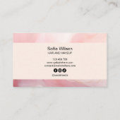 Carte De Visite Simple Élégant Social Media Blush Pink QR Code (Dos)