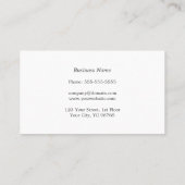 Carte De Visite Simple Élégant Texture Propre Avocat de droit (Dos)