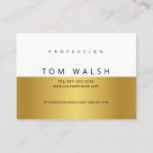 Carte de visite simple élégante personnalisée or b (Dos)