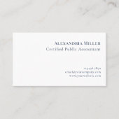 Carte de visite simple élégante professionnelle (Devant)