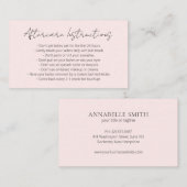 Carte De Visite Simple élégante rose vierge moderne Lashes (Devant / Derrière)