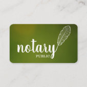 Carte de visite simple élégante script Notaire Pub (Devant)