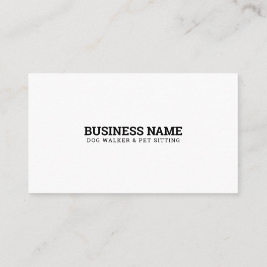 Carte De Visite Simple Empreinte de patte noir et blanc chien marc (Dos)