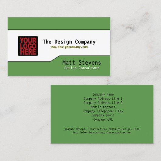 Carte de visite simple en bas (Devant / Derrière)