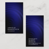 Carte de visite simple en bleu clair noir (Devant / Derrière)