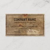 Carte de visite simple en bois de Faux (Dos)