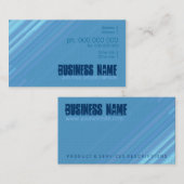 Carte de visite simple en diagonale bleue (Devant / Derrière)