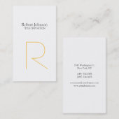 Carte de visite simple en noir et blanc (Devant / Derrière)