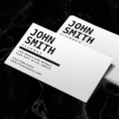 Carte de visite simple en noir et blanc