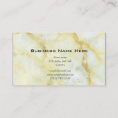 Carte de visite simple en pierre de marbre jaune (Dos)