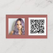 Carte De Visite Simple en terre cuite maquillage photo logo qr cod (Dos)