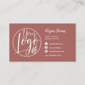 Carte De Visite Simple en terre cuite maquillage photo logo qr cod (Devant)