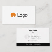 Carte De Visite Simple entreprise blanche (Devant / Derrière)