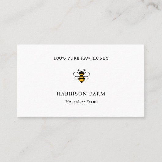 Carte De Visite Simple Entreprise d'Apiculture (Devant)