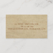 Carte De Visite Simple et artisanal, dentelle (Dos)