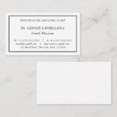 Carte de visite simple et basique (Devant / Derrière)