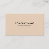 Carte de visite simple et beige clair (Devant)