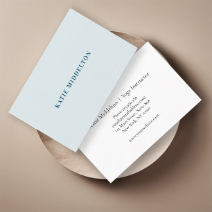 carte de visite simple et bleu