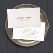 Carte De Visite Simple et chaleureux blanc élégant professionnel