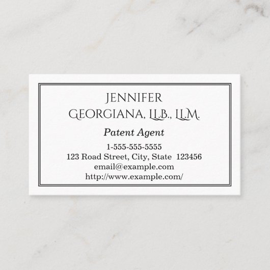 Carte de visite simple et chic de conseil en (Devant)