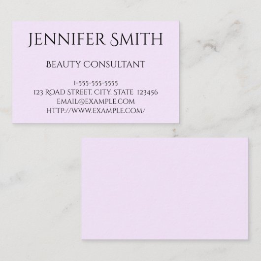 Carte de visite simple et de base de consultant en (Devant / Derrière)