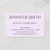 Carte de visite simple et de base de consultant en (Devant)