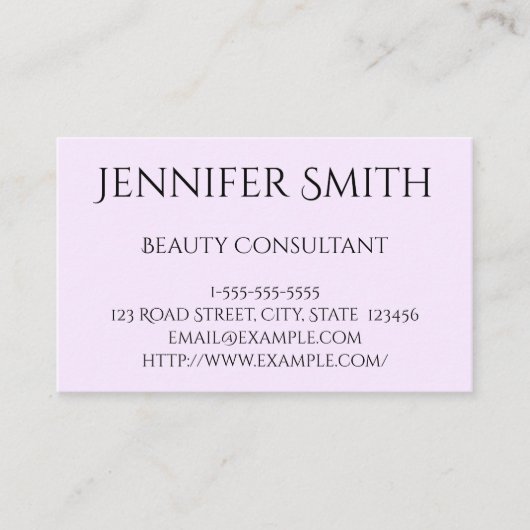 Carte de visite simple et de base de consultant en (Devant)