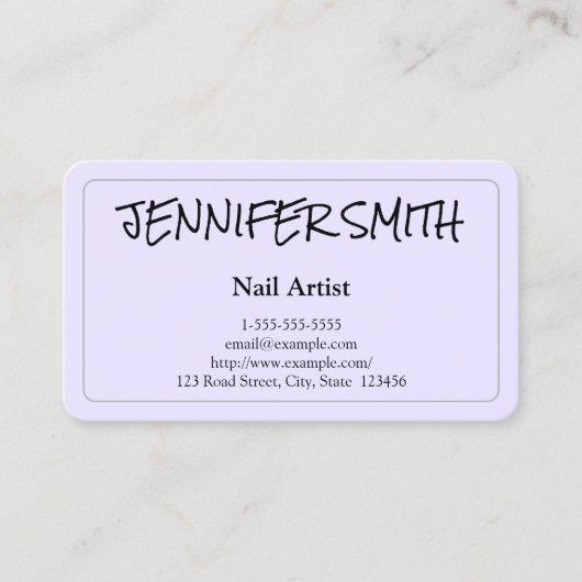 Carte de visite simple et décontracté d'artiste de (Devant)