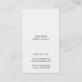 Carte De Visite Simple Et Design Faux Gold Strié Blanc (Dos)