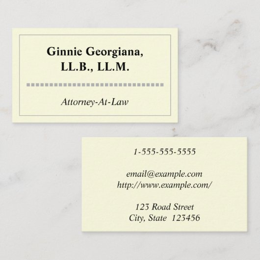 Carte de visite simple et élégant (Devant / Derrière)