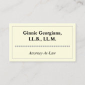 Carte de visite simple et élégant (Devant)