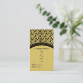 Carte de visite simple et élégant, beige (Debout devant)