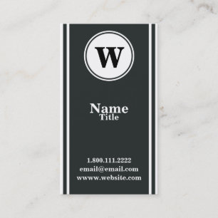 Carte de visite simple et élégant de monogramme