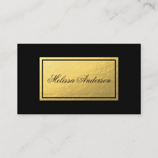 Carte de visite simple et élégant de noir de (Devant)