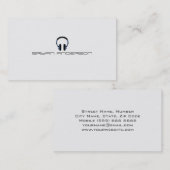 Carte de visite simple et élégant du DJ (Devant / Derrière)