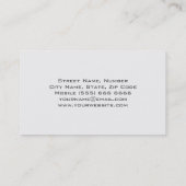 Carte de visite simple et élégant du DJ (Dos)