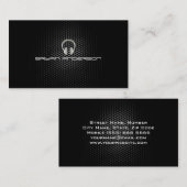 Carte de visite simple et élégant du DJ (Devant / Derrière)