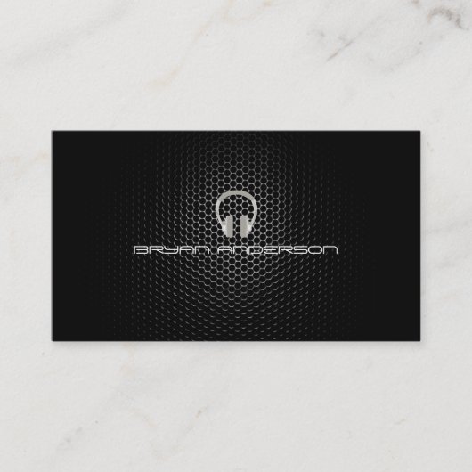 Carte de visite simple et élégant du DJ (Devant)