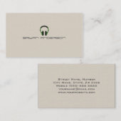 Carte de visite simple et élégant du DJ (Devant / Derrière)