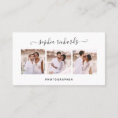 Carte De Visite Simple et élégant | Trois photographes (Devant)