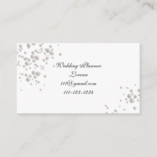 carte de visite simple et élégante perle (Devant)