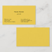 carte de visite simple et ensoleillée. (Devant / Derrière)
