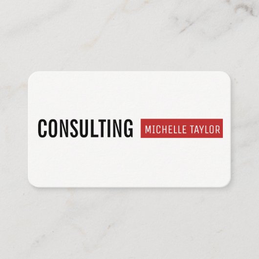 Carte De Visite Simple et gras (rouge) (Devant)