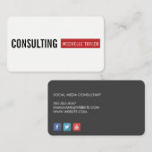 Carte De Visite Simple et gras (rouge) (Devant / Derrière)