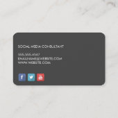 Carte De Visite Simple et gras (rouge) (Dos)