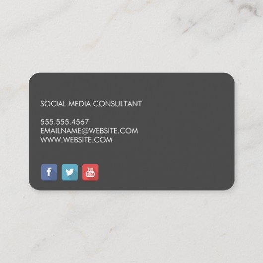 Carte De Visite Simple et gras (rouge) (Dos)