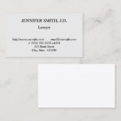Carte de visite simple et humble de professionnel (Devant / Derrière)