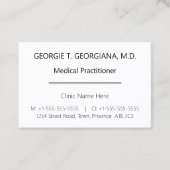 Carte de visite simple et minimal (Devant)