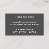 Carte de visite simple et minimal (Dos)