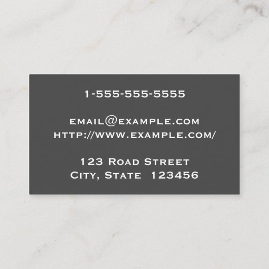 Carte de visite simple et minimal (Dos)